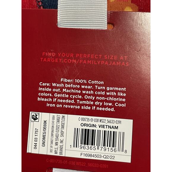 NWT Wonderland Pajamas Set Womens XL Red Christmas Holiday Gnomes Matching Pjs - Picture 5 of 6